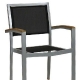 Fauteuil Bridge Medi • Aluminium 22*22*1,8 mm• Revêtement en poudre• Résistant aux UV• Tissage plat en PE• Accoudoirs en teck• E