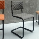 Chaise 229 Adico Structure: acier chromé, acier laqué; Assise: garnie, cuir, aux choix; Couleur: aux choix personnalisable avec,