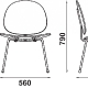 Chaise 704-L Adico Dossier: bois, bois multiplis; Structure: acier chromé, acier laqué; Assise: bois, bois multiplis; Couleur: a