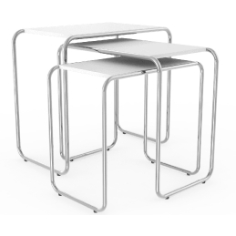 Table lounge bout de canapé 119-E Adico Structure: acier laqué; Couleur: aux choix personnalisable; Colonne: inox, acier; Pour p