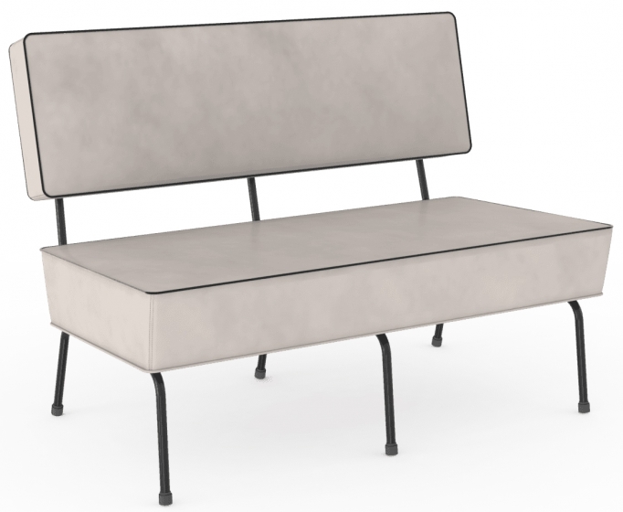 Banquette 745 Adico Dossier: garni; Structure: acier laqué; Assise: garnie; Couleur: aux choix personnalisable pour, design, con