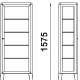 Meuble rangement Vitrine 211 Adico Structure: acier laqué; Couleur: aux choix personnalisable pour, étagères, porte, avec, vitri