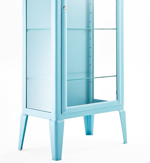 Meuble rangement Vitrine 211 Adico Structure: acier laqué; Couleur: aux choix personnalisable pour, étagères, porte, avec, vitri