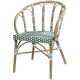Fauteuil vert crème